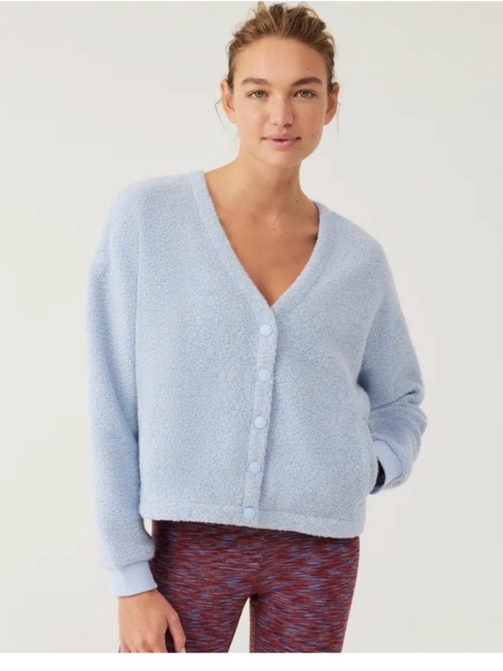 Outdoor Voices Blue MegaFleece Cardigan
